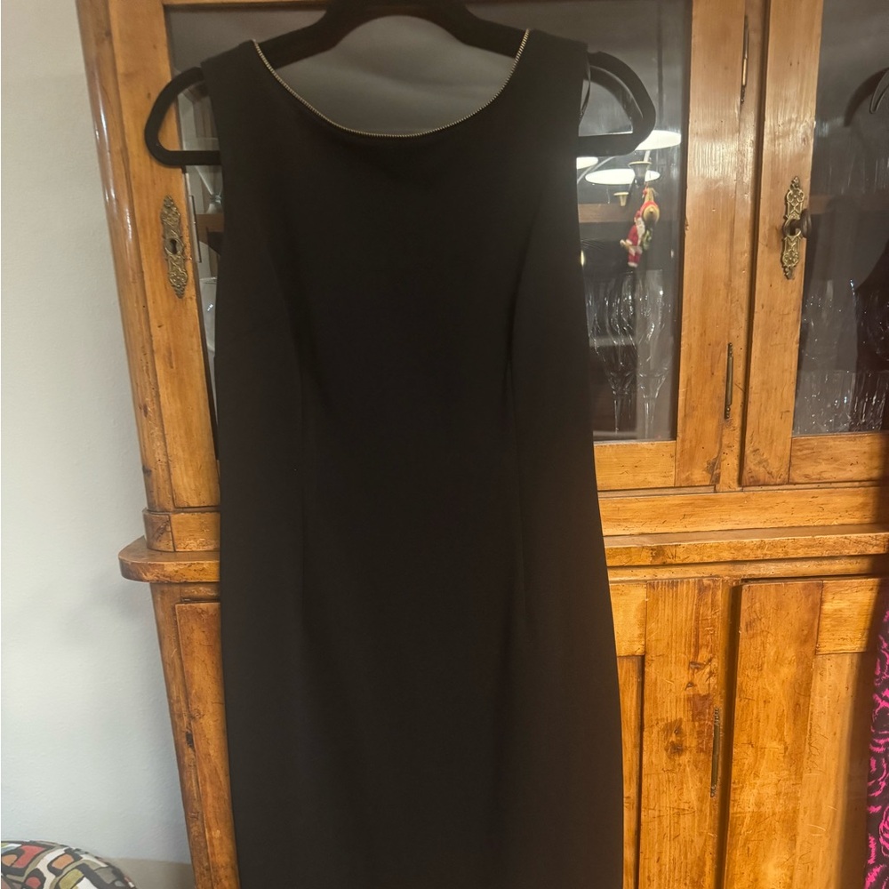 Calvin Kline, little black dress W/ zipper detail  sz 10 NWT